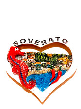 MAGNETE CALAMITA RESINA FRIGO FRIGORIFERO SOUVENIR FRIDGE MAGNET CITTA' SOVERATO