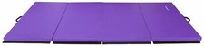 Gymnastics Mat Purple Exercise Floor Gym Portable Tumbling Yoga Home Thick Pad