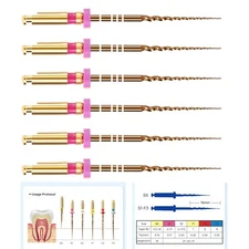 JMU Dental Root Canal NiTi Rotary PT-Gold Files S1 S2 F1 F2 SX 21/25/31mm 6PCS