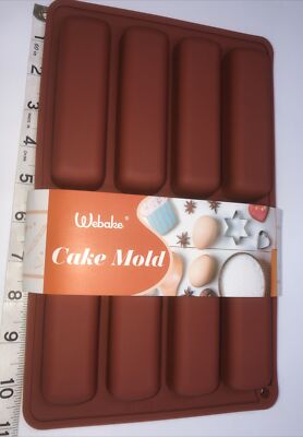 Finger Biscuit Silicone Mould Chocolate Bar Mold Non-Stick Silicone Twinkie Cake