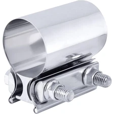 2" Inch Stainless Steel Butt Joint Band Exhaust Clamp Sleeve Coupler T304