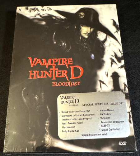 Vampire Hunter D Bloodlust (DVD, 2001) - Anime - Slipcover - RARE OOP - Sealed