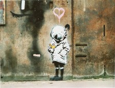 Banksy Space Girl With Bird Ed.300 Printed Signature Ed.number pencil