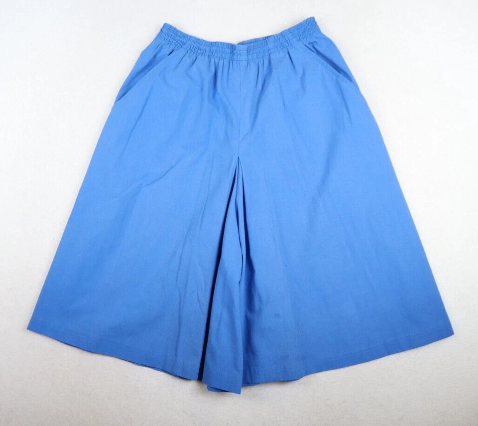 SHORTS CULOTTE GAÚCHO AZUL VINTAGE FEMININO - CATALINA - TAMANHO 8 - Imagem 2 de 4