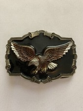 Eagle Belt Buckle By The Great American Buckle Co. Serial QD12A3 Vintage 1983