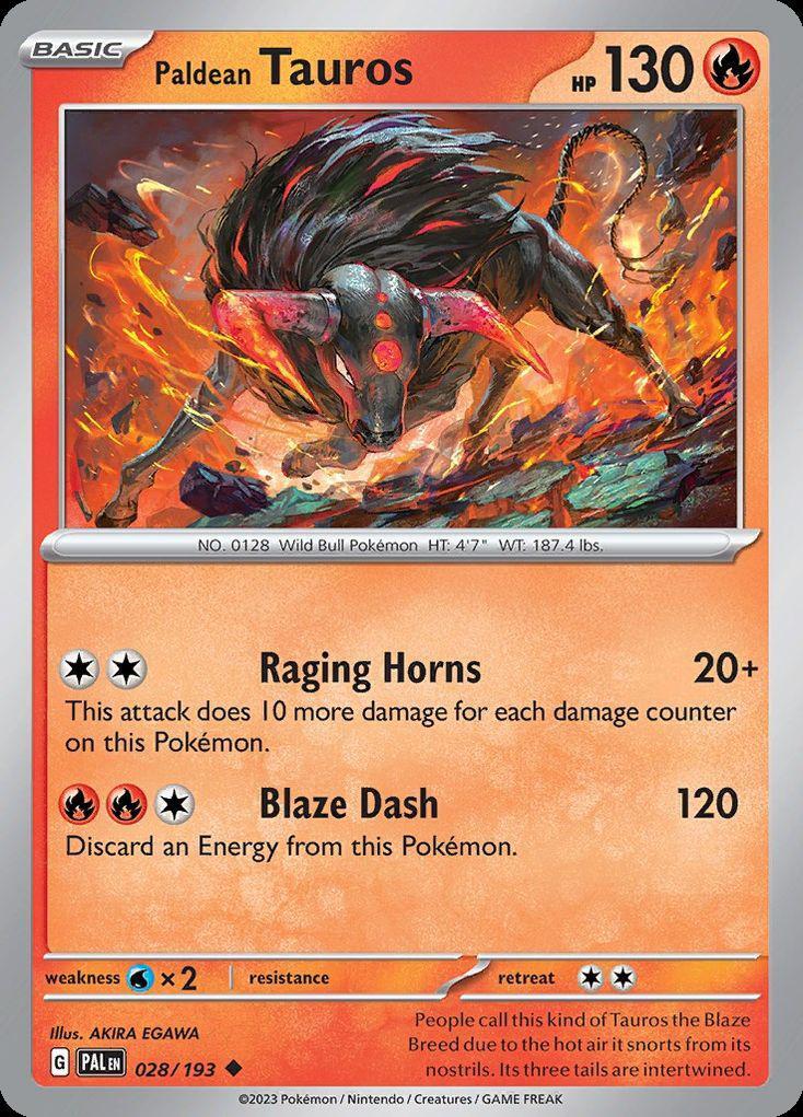 Pokemon Paldean Tauros (28/301) Paldea Evolved LP