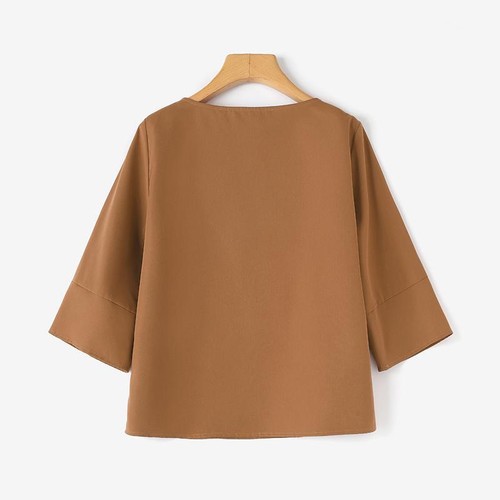 Camisas De Mangas Largas Para Mujer Blusa Chaquetas De Vestir Blusas Elegantes - Imagen 6 de 26