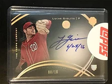 2016 Topps The Mint Lucas Giolito Green Arrivals Autograph Auto 08/10 Nationals