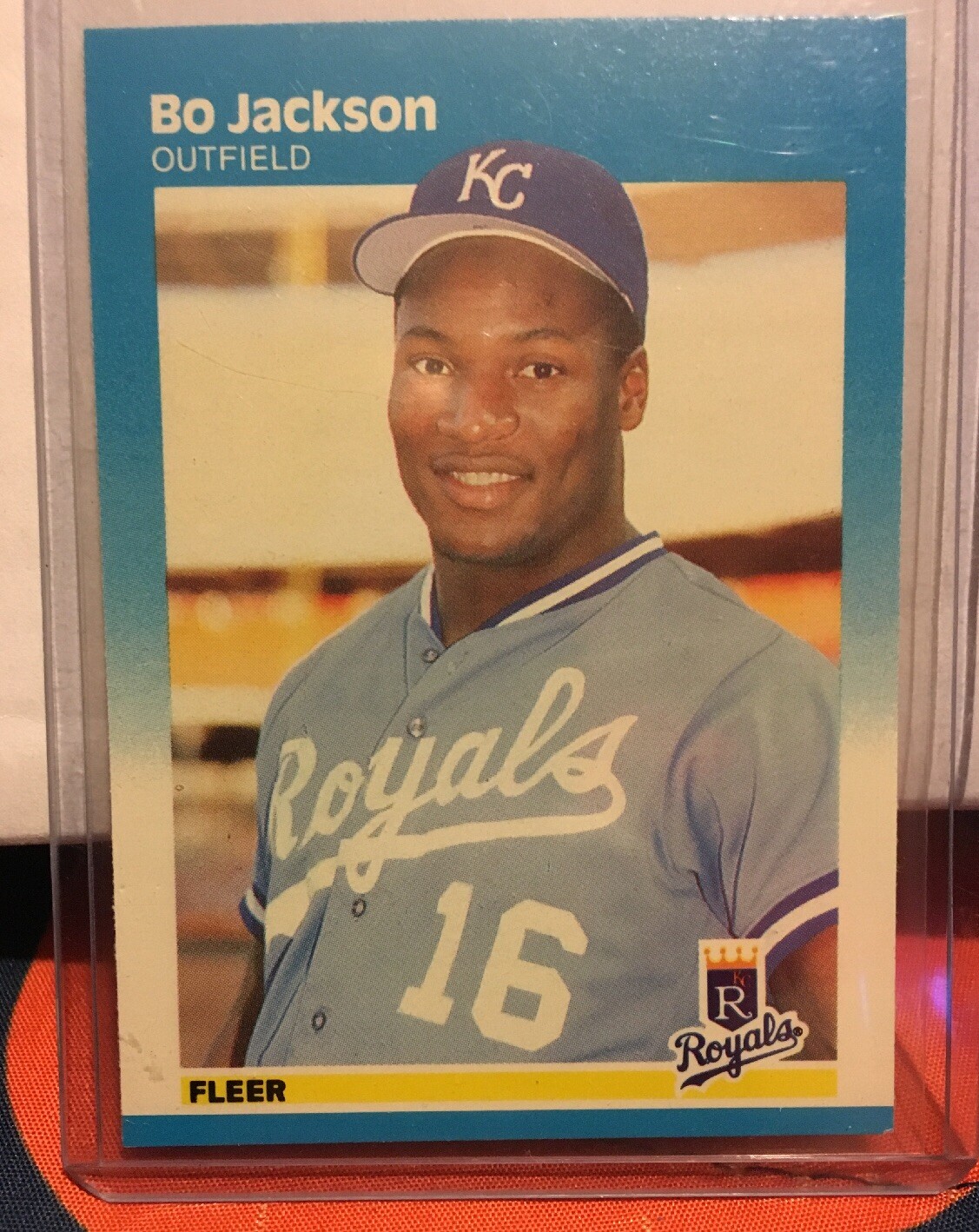 Bo Jackson 1987 Fleer Rookie Baseball Card #369 Condition Kansas City Royals