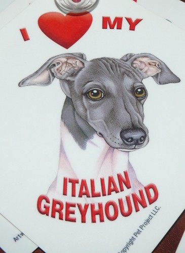 I Love *Heart* My Dog Sign Car Home Window Suction Cup Almost Every Breed!!! New - Picture 6 of 29