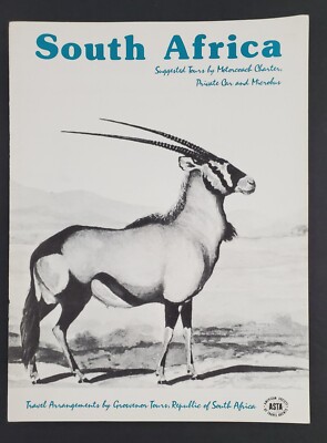 1970s South Africa Grosvenor Tours Vintage Tourist Travel Booklet Guide