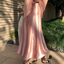 New Temperament High Waist Skirt Acetate Hip Wrap Skirt Womens Long Dresses