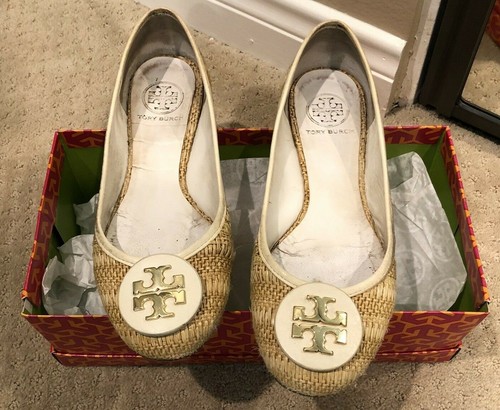 tory burch straw flats