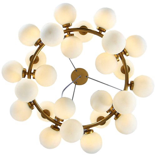 Modern Ceiling Light Gold Glass Globe Chandelier Pendant Lamp Living Room Decor - Picture 15 of 20