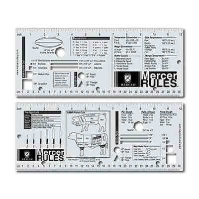 Mercer Culinary M33241 Two-Sided Measurement Ruler with Guidlines
