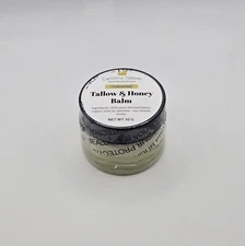 Unscented- Tallow and Honey Balm (100% grass-fed), 2oz Jar (50g)