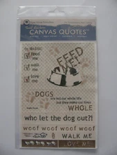 Paper House Productions Twill Stickers Canvas Quotes DOG NEW IN PACKAGE