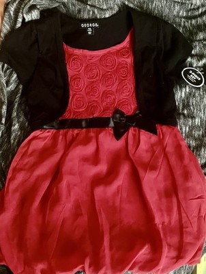 Girls Formal Party Dress Red & Black, Satin Bow Size 6X New With Tags by George | eBay Girls Formal Party Dress Red & Black, Satin Bow Size 6X New With Tags by George | eBay