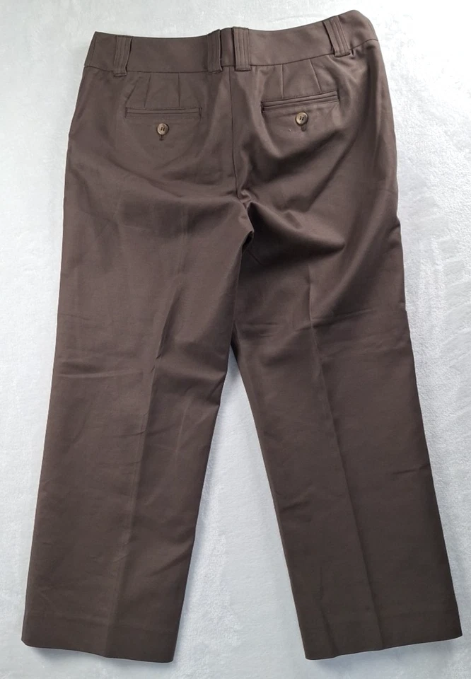 Calça social Madison Rebecca Fit feminina executiva perna larga tamanho 4 marrom - Imagem 2 de 4