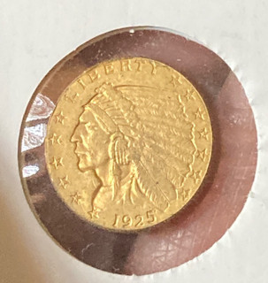 High Grade Gold 1925 D Denver Mint Indian Head $2.50 Quarter Eagle