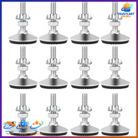 NivellierfüßE 12 StüCk M8 X 50Mm Verstellbar Gummibasis FüR MöBel StabilitäT
