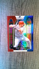 MIKE TROUT 2021 PRIZM #SG1 STAINED GLASS R/W/B