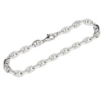Armband 925 Silber Diamantiert 19Cm Steg Anker Kette Herren Design Armbandkette