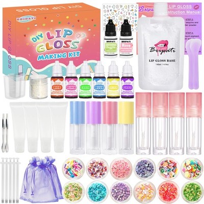 DIY Lip Gloss Making Kit - All-in-One to Make Your Own Lip Care Gloss Set wit...