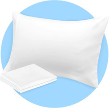 Pillow Cases Standard Size White Pillow Cases Set of 2 Cotton Blend 200 TC Soft