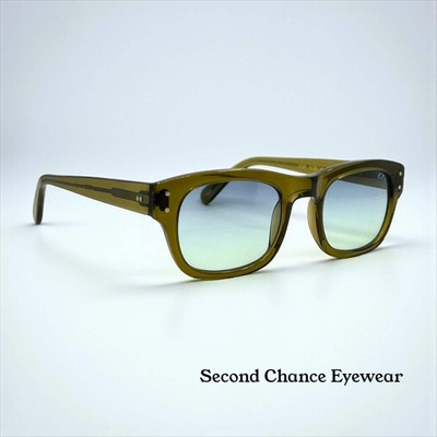 MOSCOT NEBB Sunglasses Olive Green w/New Gradient Custom Tinted Lenses-Full Kit