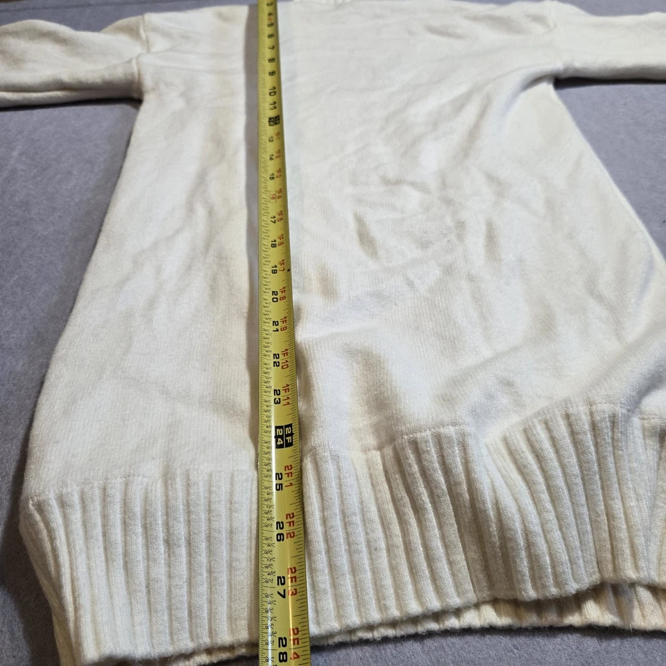 Mujer SM? Vestido Suéter Tejido Crema Nuevo sin Etiquetas Mangas Bordadas Capa Polar Interior Foto 3 de 4