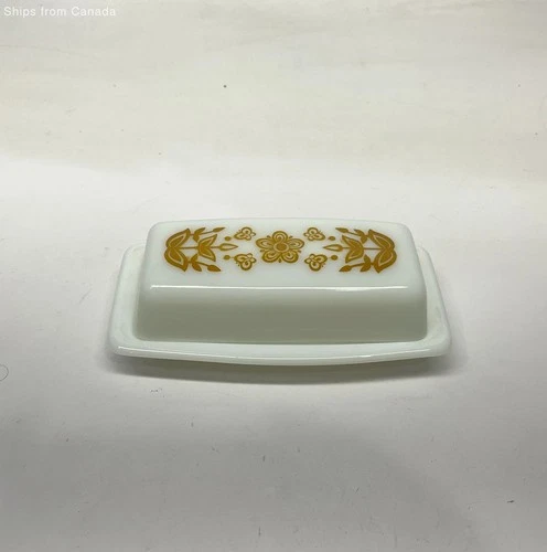 Pyrex Butterfly Gold Butter Dish