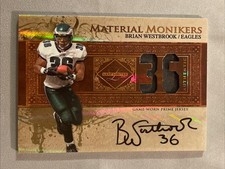 BRIAN WESTBROOK 2007 Leaf Limited Material Monikers Game Used Jersey Auto /25