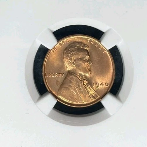 MS 66 Graded 1940 Year Lincoln Wheat US Small Cents (1909-1958