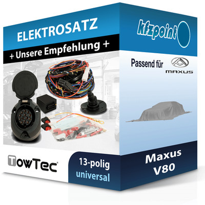 Für Maxus V80 01.2016-jetzt TOWTEC E-Satz 13polig universell NEU