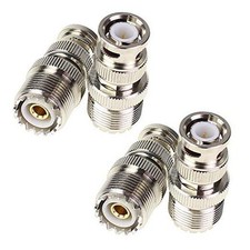 BNC Male to UHF Female SO-239 SO239 Adapter 4pcs RF coaxial Coax Connector