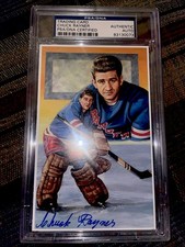 1994 NHL HOCKEY LEGENDS AUTOGRAPH CARD PSA DNA CHUCK RAYNER HOF GOALIE AHL OHL