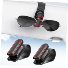 Sunglass Holder for Car One-Handed Operation, Gentle  2 Pack Black  Red