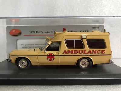 1/43  TRAX TRR84B - 1979 Holden HJ Premier 1 Tonner Ambulance   QATB   Yellow.