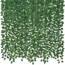 14 Pack 98Ft Artificial Ivy Garland, Fake Vines UV Resistant Greenery Leaves Fak