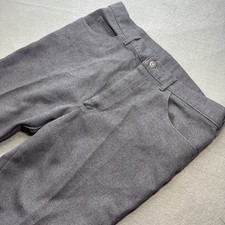Vtg 70s Lee Polyester Pants Straight Leg Union Made USA 36x32 Gray
