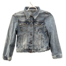 Vintage Levi's Denim Jacket Light Wash Blue Button Front Style Medium USA Made