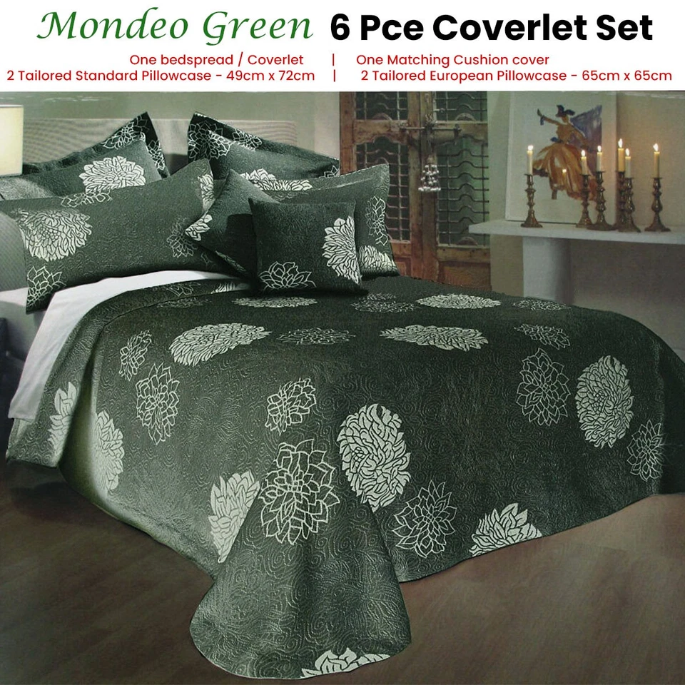 Mondeo Green 6 Pcs Coverlet Set by Bianca - Image 2 of 3