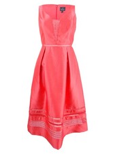 Adrianna Papell Women's Mesh Trim A-Line Dress