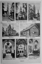 AK Lützen, Kirche, Schwed. Blockhaus, Schwedenstein, ca. 1930