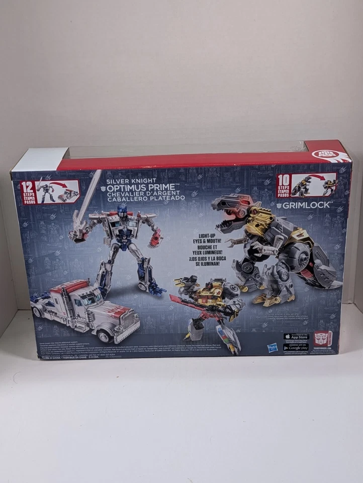Transformers Silver Knight Optimus Prime & Grimlock Target Exclusive (2014) NIB  - Image 2 of 4