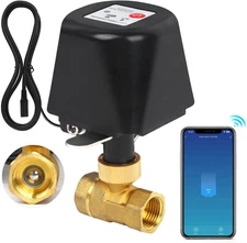 Smart 1/2" Wifi Shutoff Water Ball Valve, Smart App Control, 4 Timer Modes, Supp