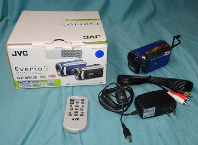 JVC Everio GZ-MS130AU Digital Camcorder Video Camera With Charger remote box