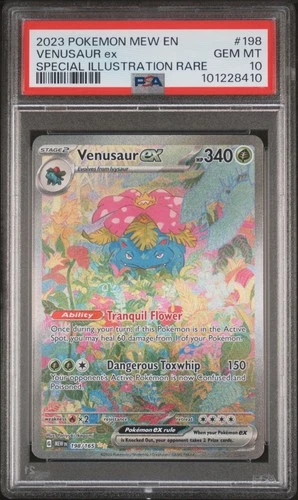 2023 Pokémon 151 MEW EN 198/165 Venusaur ex Special Illustration Rare PSA 10