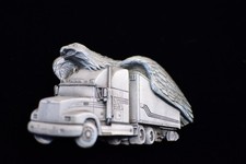Trucker Semi Truck Driver Trucking 18 Wheeler Big Rig Vtg Belt Buckle